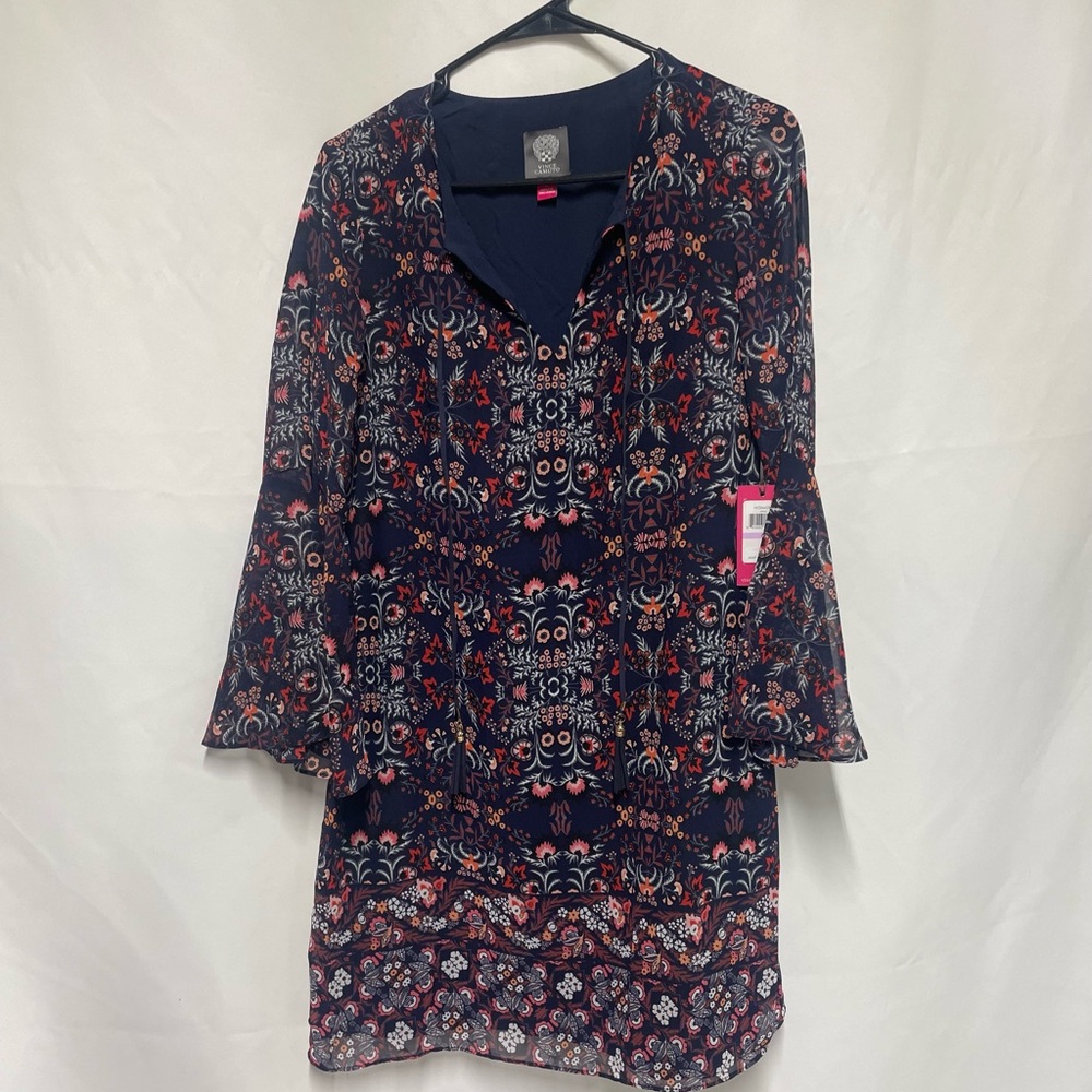 Women’s Dress Bohemian Style Vince Camuto Blue floral pattern size 6